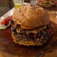 Yummi burger at Arte Sano in Holbox
