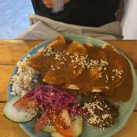 enchiladas  at Arte Sano in Holbox