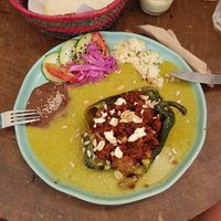Chile relleno at Arte Sano in Holbox