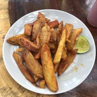 French fries  at Arte Sano in Holbox