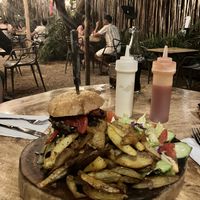 Burger  at Arte Sano in Holbox