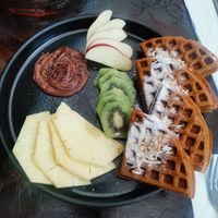 Waffles at Arte Sano in Holbox
