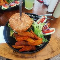 Hamburguesa at Arte Sano in Holbox