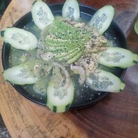 Aguachile de champiñones at Arte Sano in Holbox