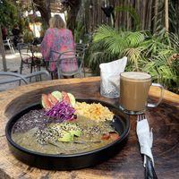 Enchiladas mexicanas with soy chorizo  #Veganuary at Arte Sano in Holbox