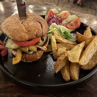 Hamburguesa mexicana  at Arte Sano in Holbox