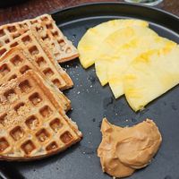 Waffles! at Arte Sano in Holbox