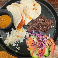 Chickpea tacos at Arte Sano in Holbox