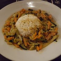 Veggie Curry at Erva's in San Ignacio