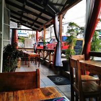 Outside seating at Erva's in San Ignacio