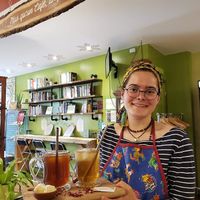 Organic Atmosphere Organic People, and beautiful chilled teas. at Café Floraison in Montreal
