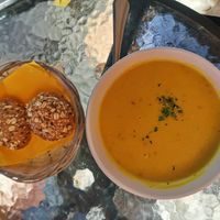 Lentil soup at Radharane in Kaunas