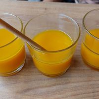 Mango juice at Radharane in Kaunas