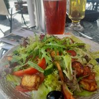 Salad (this one had feta, vegan options available) at Radharane in Kaunas