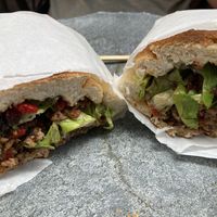 Vegan sloppy joe with redefine meat   at Safsal in Tel Aviv