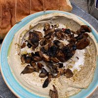 Mushroom hummus   at Safsal in Tel Aviv