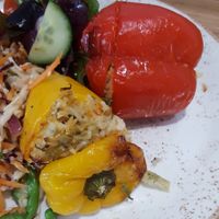 Stuffed peppers at The Shaw Cafe in London