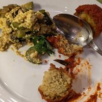 Vada with the tomato sauce at Bibliothe in Rome