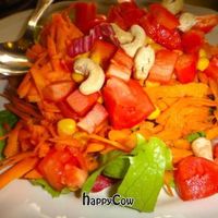 Salad - loved the cashews and fresh organic veggies! Herb vinaigrette served on the side. at Bibliothe in Rome