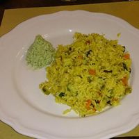 Main dish - Rice at Bibliothe in Rome