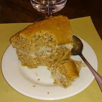 Carrot cake at Bibliothe in Rome