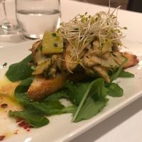 Vegan bruschetta with mushroom  at Kukuriku in Kastav