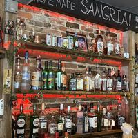 The liquor wall  at Angeli's Pizzeria in Baltimore