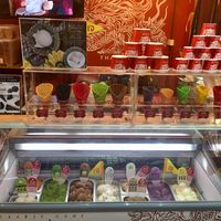 The yellow flag means “vegan" at Thaivetro Oldtown Ice Cream in Phuket