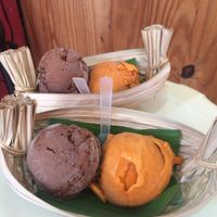 Vegan Chocolate and Vegan Thai Tea ice cream! at Thaivetro Oldtown Ice Cream in Phuket