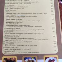 Menu at Joy in Candolim
