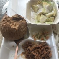 Ensalada de manzana con puntas al chipotle  acompañado de pan y arroz   at Vegetariano Roma in Mexico City