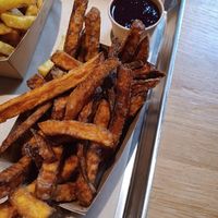 Sweet potato fries and chef ketchup at Patatak - Saint-Gilles in Brussels