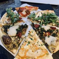 Sharing slices  at Virtuous Pie in Toronto