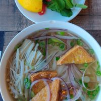 Vegan pho at Gon Cafe in Edinburgh