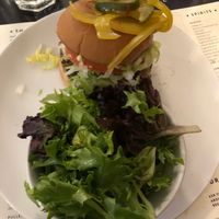 Veggie burger  at The Mercantile Kitchen & Bar in Saratoga Springs