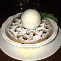 Vegan blueberry pie with vegan ice cream   at Beauty & Essex in Las Vegas