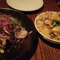 Tempeh Pozole & cauliflower dish at Beauty & Essex in Las Vegas