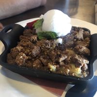 Apple crumble  at Beertown Public House in Cambridge