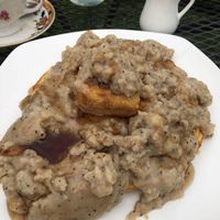 My chicken and waffles  at Kelley Farm Kitchen in Harpers Ferry