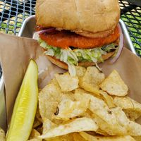 Buffalo chicken sandwich at Kelley Farm Kitchen in Harpers Ferry