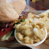 Big Vedge Burger w/ White Cheddar Mac at Kelley Farm Kitchen in Harpers Ferry