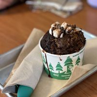 Chocolate bread, pudding with marshmallows  at Kelley Farm Kitchen in Harpers Ferry