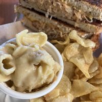Pickle Rye Reuben with Mac and Cheese  at Kelley Farm Kitchen in Harpers Ferry