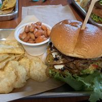 Blue veggie burger  at Kelley Farm Kitchen in Harpers Ferry