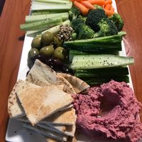 Roasted Beet Hummus and Veggie Plate at Kelley Farm Kitchen in Harpers Ferry