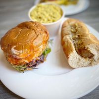 Mac n cheese is very creamy  at Kelley Farm Kitchen in Harpers Ferry