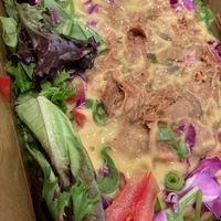 Steakhouse salad- tastes so much better than it looks in the to-go box! at Kelley Farm Kitchen in Harpers Ferry