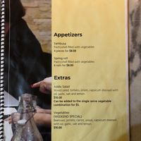 Appetisers at Addis Abeba in Footscray