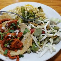 Buffet plate at Yug in Mexico City