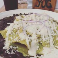 Vegan Chilaquiles  at Yug in Mexico City